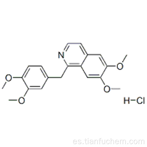 Clorhidrato de papaverina CAS 61-25-6